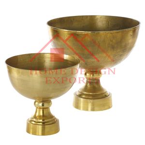 Tazón de aluminio sólido con forma redonda grande, Base de Pedestal redonda para servir arroz y frutas, novedad - Product Image 3