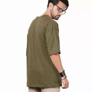 T-shirts de qualité 100% coton 210gsm à manches courtes pour hommes, col rond, blanc uni, coupe ample - Product Image 3