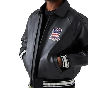 เสื้อแจ็คเก็ตบอมเบอร์หนัง Avirex USA พร้อมแพทช์ All Americans ขนาดสั่งทำพิเศษ - Product Image 2