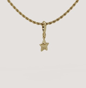 Breloque ou pendentif étoile miniature en or massif 10K 14K 18K, prix de gros usine B2B, solitaire délicat empilable pour usage quotidien, bijoux fins - Product Image 6