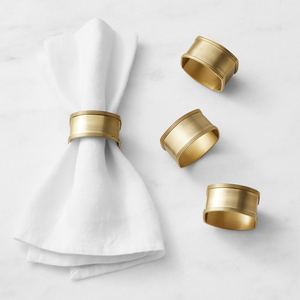 Luxury Modern Eco-Friendly Customizable Metal Openwork Solid Brass Napkin Ring Elegant <b>Circular</b> Cutout Design Wedding <b>Table</b> - Product Image 3