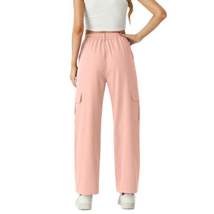 Pantalones de mezclilla de algodón transpirables de cintura alta clásicos con bolsillos y pierna ancha para mujer 2026 - Product Image 6