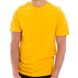 T-shirt à manches courtes jaune pour homme Everglide Corporation, coupe classique, tricoté, 100% coton, col rond, séchage rapide, 220g - Product Image 2