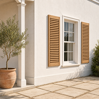 Volet en bois massif contemporain, durable, écologique, design moderne pour la maison et le bureau