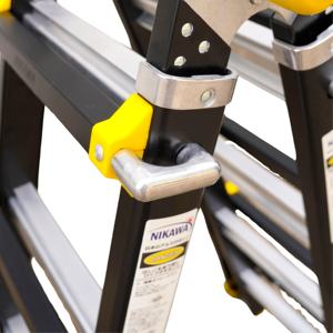 Échelles pliantes en aluminium argenté EN131, 5 mètres maximum, type combiné à charnières, VIETLADDERS NVLB-46, usage domestique et hôtelier, 1 an - Product Image 5