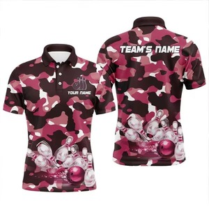 Custom Men's <b>Bowling</b> Polo Shirt 100% Polyester Short Sleeve Sublimation Print Team Name Personalized Casual Sport Style - Product Image 4