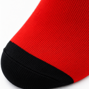 Red <b>Knee</b> <b>High</b> Socks Solid Color Knitted Regular Style for Sports - Product Image 3