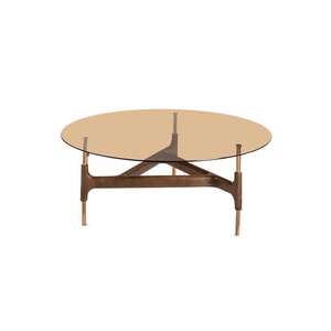 Modern Style Metal Coffee <b>Table</b> With Glass <b>Top</b> Sleek Design Ideal For Contemporary Living Room Interiors - Product Image 5