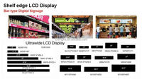 Écran publicitaire LCD 24 pouces, affichage carré, moniteur vidéo mural, publicité numérique interactive pour centre commercial, magasin de détail