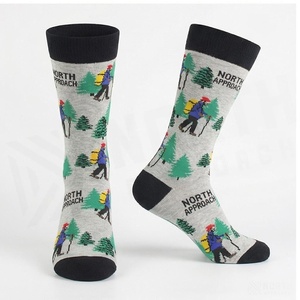 North Proach Crew <b>Socks</b> Hiking Cartoon Pattern <b>Breathable</b> Outdoor Sports <b>Socks</b> for Adults Spring Season - Product Image 3