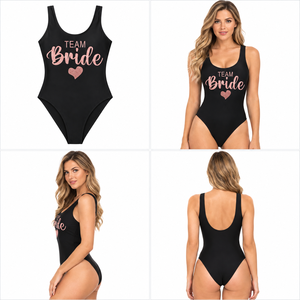 Traje de Baño Bikini de 2 Piezas Personalizado para Mujer, Cuello Redondo, Sexy, Tallas Grandes, Estampado a la Moda/Alfombra de Ganga/Color Sólido, Ropa de Playa de Verano de Alta Calidad - Product Image 3