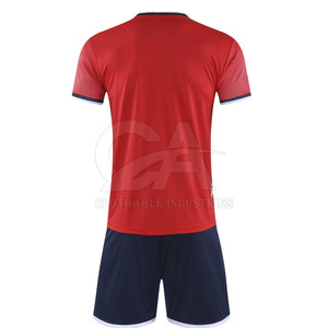 Tenue de football personnalisée respirante, vêtements de sport de football, tissu athlétique à séchage rapide, manches courtes, vêtements de compétition et d'entraînement - Product Image 2