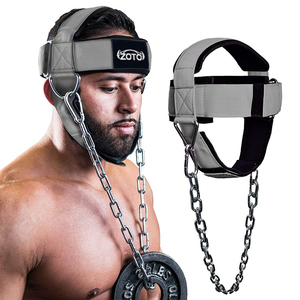 Adjustable Neck Harness with Heavy Duty Steel Chain Padded Nylon Neck <b>Weight</b> Lifting Exerciser <b>Trainer</b> Wholesale - Product Image 2
