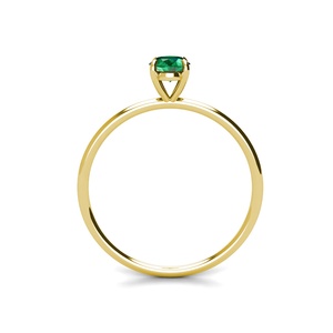 Anillo de plata de primera ley con Esmeralda verde para mujer, sortija, plata esterlina 925, estilo minimalista, delicado, ovalado, <span class=keywords><strong>2022</strong></span> - Product Image 2