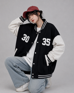 Chaqueta Varsity Clásica Personalizada para Mujer, Estilo Universitario, Chaqueta Bomber de Béisbol, Ropa Exterior Informal de Moda, Calidad Premium - Product Image 5