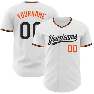 Custom Name Baseball Jersey Breathable 100% Polyester Short Sleeve Printed Full Button Shirt for All Seasons - Product Image 3