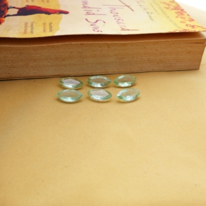 6 Stück 100% Natürlicher Hellgrüner Apatit im Marquise-Schliff, Facettierter Edelstein 10x20mm, Rohe Lose Steine für Schmuckherstellung - Product Image 1
