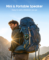 Mini haut-parleur portable sans fil avec cordon, lumière LED RGB, étanche, son stéréo clair, idéal pour les voyages et les activités de plein air