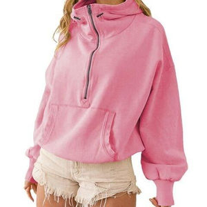 Sweat-shirts à capuche zippés pour femmes, coupe oversize, style décontracté, à manches longues, vente en gros - Product Image 3