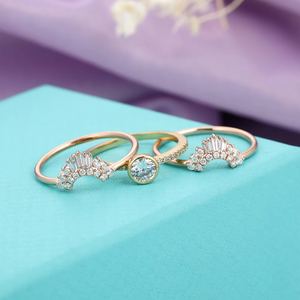 Emerald Cut Moissanite Diamond <b>Ring</b> Women's Iced Baguette Channel <b>Set</b> Band Solid 925 <b>Silver</b> 14K Gold Classic Rose Gold Plated - Product Image 3
