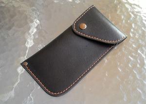 Luxury Genuine Leather <b>Glasses</b> <b>Case</b> Soft Cowhide Pouch <b>Slim</b> Handmade Travel Reading Spectacles Protector Bag LGC-0135 - Product Image 4