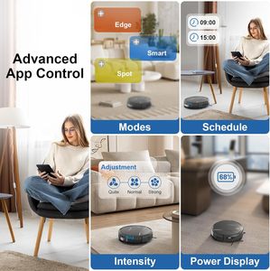 <b>Robot</b> Vacuum and Mop Combo,4200Pa Powerful Robotic Vacuum Cleaner with Self-Charging, App&Voice&<b>Remote</b> <b>Control</b> - Product Image 2