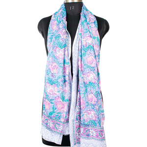 Multi-functional Boho Cotton Mulmul <b>Sarong</b> 100% Pure Long Scarf Sustainable Hand Block Print Beach Geometric Summer Neck Scarf - Product Image 4