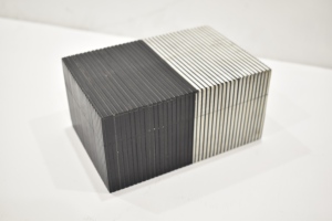 Luxury Dual Tone Resin Decorative Storage <b>Box</b> with Striped Design – Modern Tabletop Organizer - Product Image 2