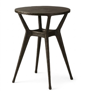 Highly Designed Handcrafted Modern Round Iron <b>Side</b> <b>Table</b> Minimalist Design Durable Metal Home Bar Furniture <b>Black</b> Finish - Product Image 5