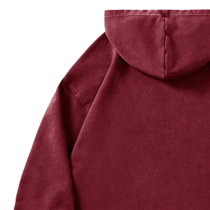 Sweat à capuche délavé vintage uni à manches longues avec poche kangourou, style streetwear décontracté, haut de gamme pour le quotidien - Product Image 4