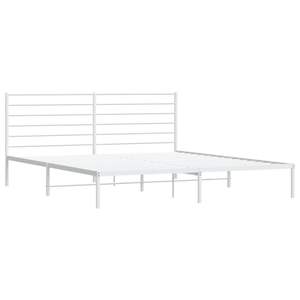 White Powder-Coated Steel Full Bed Frame Rectangular Metal Bed - Product Image 5