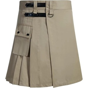 Pantalon cargo écossais artisanal de luxe pour homme, rayé bleu, à carreaux personnalisés, mi-hauteur, 100 % coton, écologique, moderne et utilitaire - Product Image 5