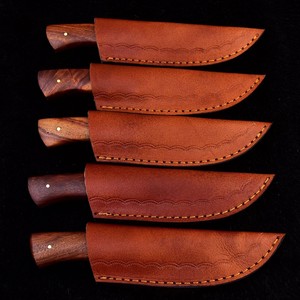 Ensemble de couteaux de chasse et de camping de haute qualité pour l'extérieur, lame en acier Damas avec poignées assorties, couteaux tactiques à lame fixe de survie - Product Image 5