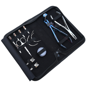 Silver Micro <b>Ring</b> and Tape In Plier Hair Extension Tool with 7 Inch Hair Extension Pliers Beads Box Professional <b>Clips</b> Finger - Product Image 1