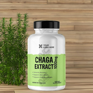 Cápsulas de Chaga Nutricore, Refuerzo Inmunitario, Suplementos Dietéticos, 60 Cápsulas por Botella, 2 Cápsulas Diarias para Todas las Edades, Marca Privada - Product Image 1
