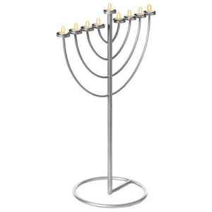 Candelabro Decorativo Menorah, Portavelas Judío de 7 Ramas, Jerusalén, 12 Tribus, Decoración para el Hogar de Hanukkah - Product Image 5
