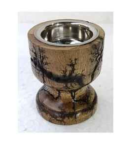 Support de bougie chauffe-plat moderne en métal doré décoratif, centre de table pour décoration intérieure - Product Image 2