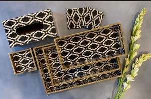 Bandeja de Servir de Madera con Diseño Meena Impreso, Hecha a Mano, Duradera y Ecológica, Diseño Decorativo Indio Meenakari para el Hogar y Hoteles - Product Image 4