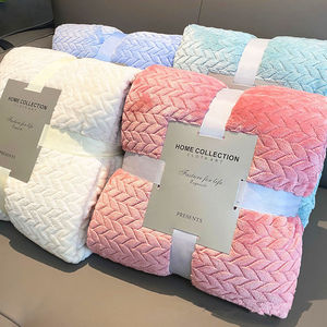 Wholesale Coral Fleece <b>Throw</b> Blanket Soft Warm Flannel Blanket for <b>Bed</b> Sofa Office Air Conditioning Custom OEM ODM - Product Image 3