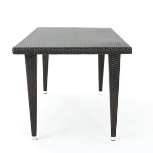 Set da Pranzo Moderno da Esterno in Rattan Marrone da 9 Pezzi, Grande 187 cm, con Tavolo e Sedie per 8 Persone, Ideale per Patio, Terrazza, Giardino e Veranda - Product Image 4