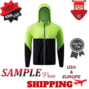 Bright Green Hooded <b>Stand</b> Collar Rain Jacket Windproof Breathable Softshell <b>Cycling</b> Hiking Outdoor Waterproof Jacket - Product Image 3
