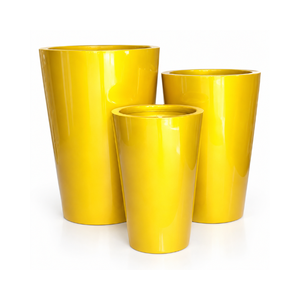 Ensemble de pots à fleurs en fibre de verre prêts à être expédiés en gros, avec un design durable et léger, pour la maison, l'hôtel, le bureau et les projets de paysagisme - Product Image 1