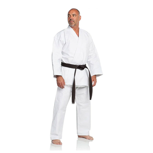 Uniforme de Karate Blanco para Hombre, 100% Algodón, Duradero, Corte Regular, Ropa de Artes Marciales para Adultos, Cinturón Negro Incluido - Product Image 1