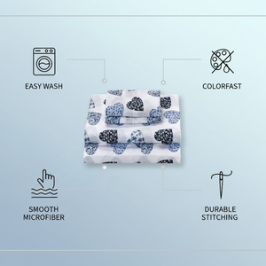 Juego de Sábanas de Microfibra Ultra Suaves con Acabado Color Durazno, Modernas, para Cama Doble |   Ropa de Cama Transpirable, Lavable a Máquina y Duradera - Product Image 5