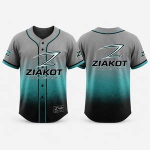 ZIAKOT Maillot de baseball pour homme rouge, blanc, noir, sublimé, manches courtes, coupe régulière, vêtements de sport anti-humidité - Product Image 4