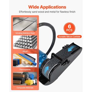 Set di 6 Nastri Abrasivi in Carburo di Silicio da 2 x 42 Pollici, Ciascuno con 36, 40, 60, 80, 100, 120 Grane Assortite per Levigatrice a Nastro - Product Image 2