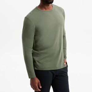 T Shirt For Men Cotton <b>Long</b> <b>Sleeve</b> T-shirts Solid Color Men's Clothing Full Length <b>Sleeve</b> For Spring And Autumn <b>Undershirts</b> - Product Image 2