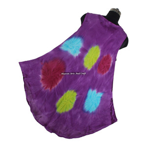 Vestido largo sin mangas de rayón con efecto tie-dye para vacaciones de verano 2026, ideal para resort, vestido sexy, vestido de noche bohemio estilo gitano con efecto tie-dye. - Product Image 1