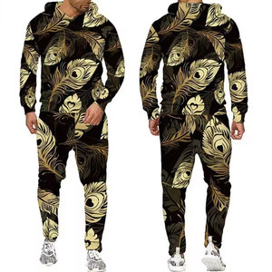 Ensemble de survêtement sport décontracté pour hommes, en coton uni avec logo, idéal pour la gym et le fitness, personnalisable, offre spéciale - Product Image 2