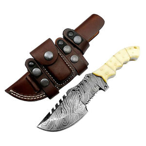 Cuchillos de Acero Inoxidable Damasco Tracker, Cuchillo de Camping de Hoja Fija, Cuchillos de Supervivencia para Exteriores Damasco Tracker - Product Image 4